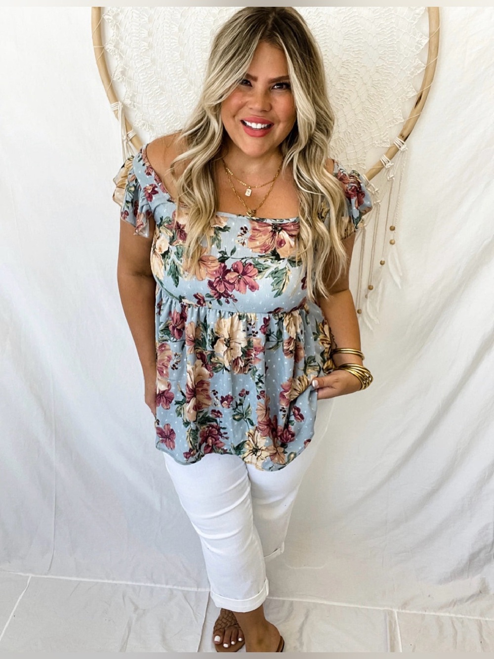 Blakeley Floral Top in 1X
